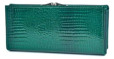 Foto 2 | Cartera Larga Para Mujer De Color Verde