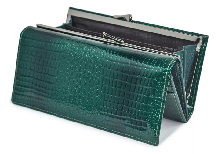 Foto 3 | Cartera Larga Para Mujer De Color Verde