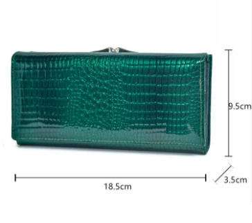 Foto 4 | Cartera Larga Para Mujer De Color Verde