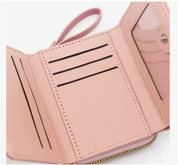 Foto 4 pulgar | Cartera Xtellar Monedero Mujer Billetera Gran Capacidad Tarjetas Modelo Rosa
