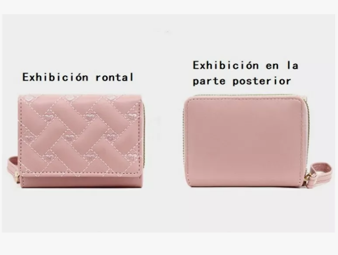 Foto 5 pulgar | Cartera Xtellar Monedero Mujer Billetera Gran Capacidad Tarjetas Modelo Rosa