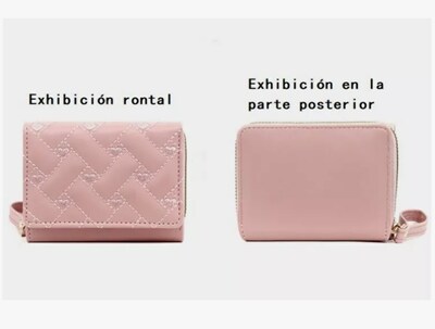 Foto 4 | Cartera Xtellar Monedero Mujer Billetera Gran Capacidad Tarjetas Modelo Rosa