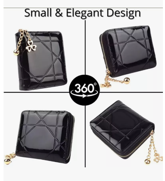 Foto 5 | Cartera Monedero Xtellar Mujer Billetera Cremallera Estilo Retr Color Negro