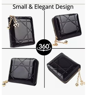 Foto 5 | Cartera Monedero Xtellar Mujer Billetera Cremallera Estilo Retr Color Negro