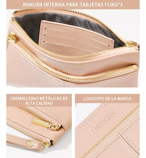 Foto 3 | Tarjetero Mujer Cartera Xtellar Negro