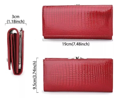 Foto 3 | Cartera Xtellar Larga Para Mujer Color Rojo