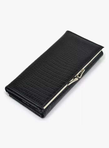 Foto 2 | Cartera De Mujer Larga En Color Negro