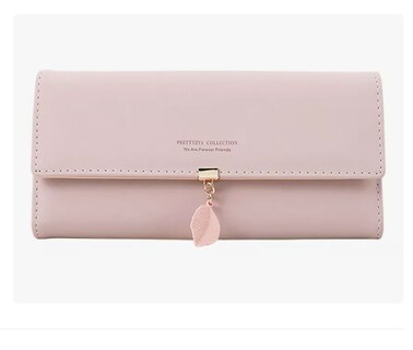 Foto 1 | Cartera Con Colgante De Hoja De Cuero Pu Larga Para Mujer Rosa Xtellar