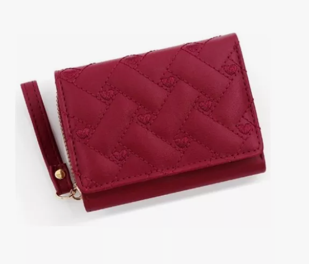 Foto 2 pulgar | Cartera Monedero Xtellar Mujer Billetera Gran Capacidad Tarjetas Modelo Vino Rojo