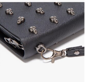 Foto 3 | Cartera Xtellar Larga De Dama Calavera Con Cremallera De Cuero Pu Color Negro