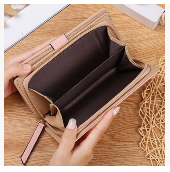 Foto 3 pulgar | Cartera Larga Xtellar Para Mujer De Cuero Calado De Moda Y Generoso Modelo Negro