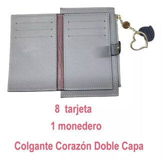 Foto 3 | Cartera De Mujer Tarjetero Con Colgante, Gris Elefante