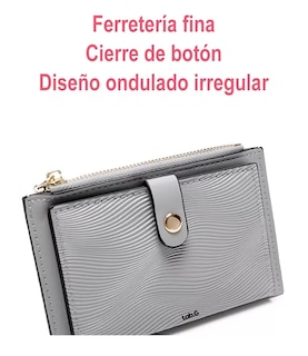 Foto 4 | Cartera De Mujer Tarjetero Con Colgante, Gris Elefante