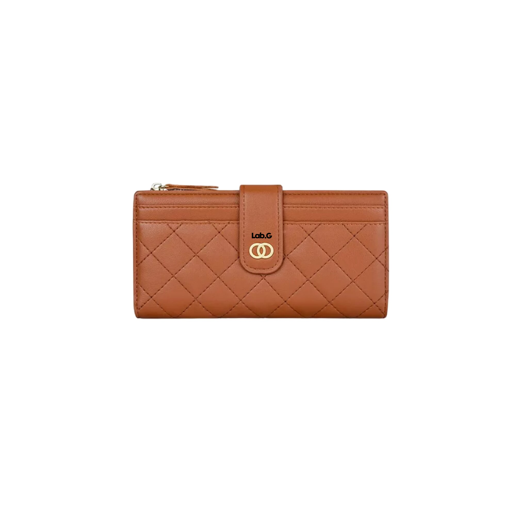 Foto 1 | Cartera Larga De Cuero Para Mujer Lab.g Multibolsillo, Marrón