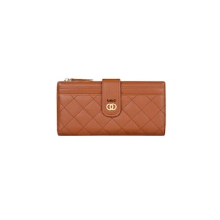 Foto 1 | Cartera Larga De Cuero Para Mujer Lab.g Multibolsillo, Marrón