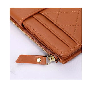 Foto 2 | Cartera Larga De Cuero Para Mujer Lab.g Multibolsillo, Marrón