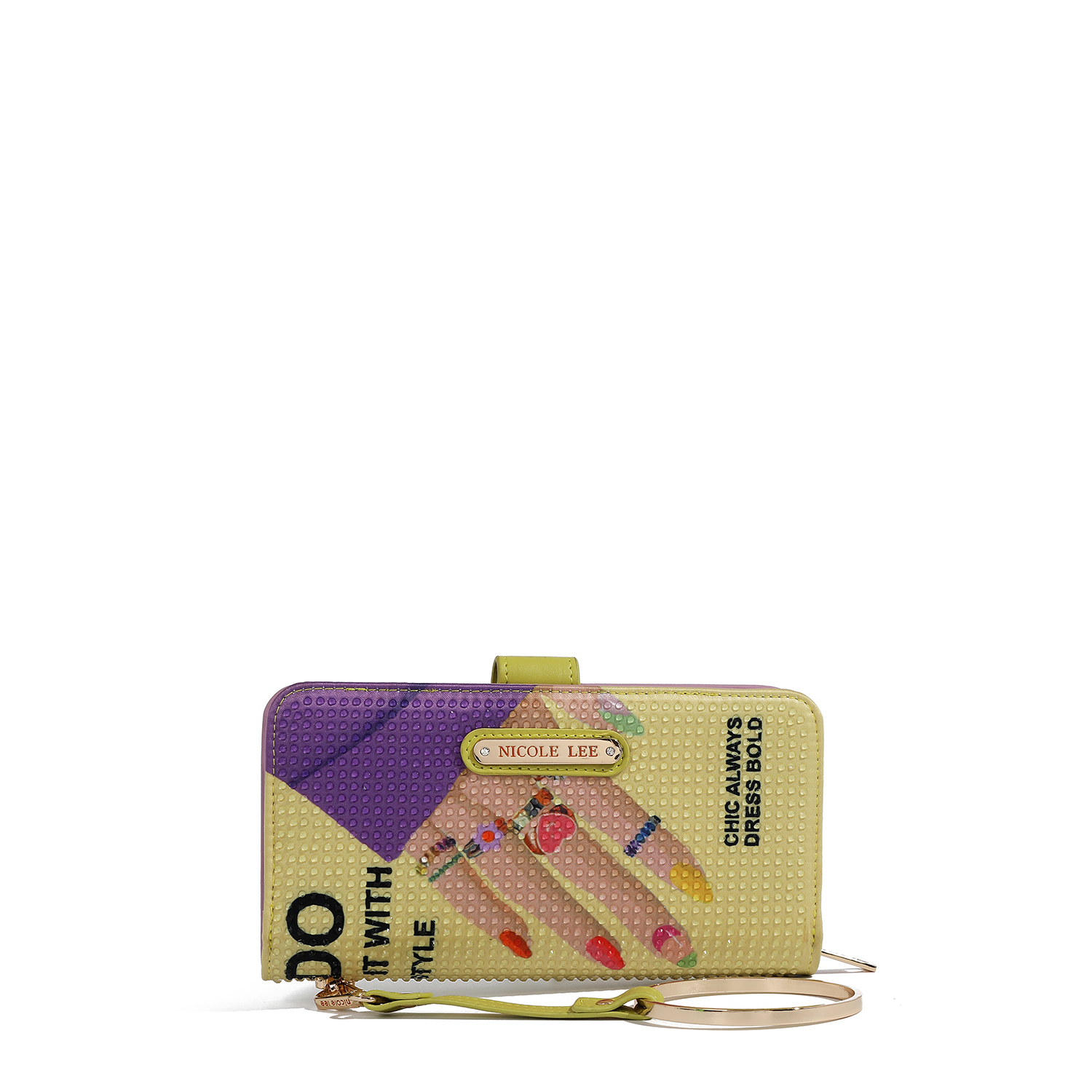 Foto 2 pulgar | Cartera Con Correa Nicole Lee Estampado Nail Polish