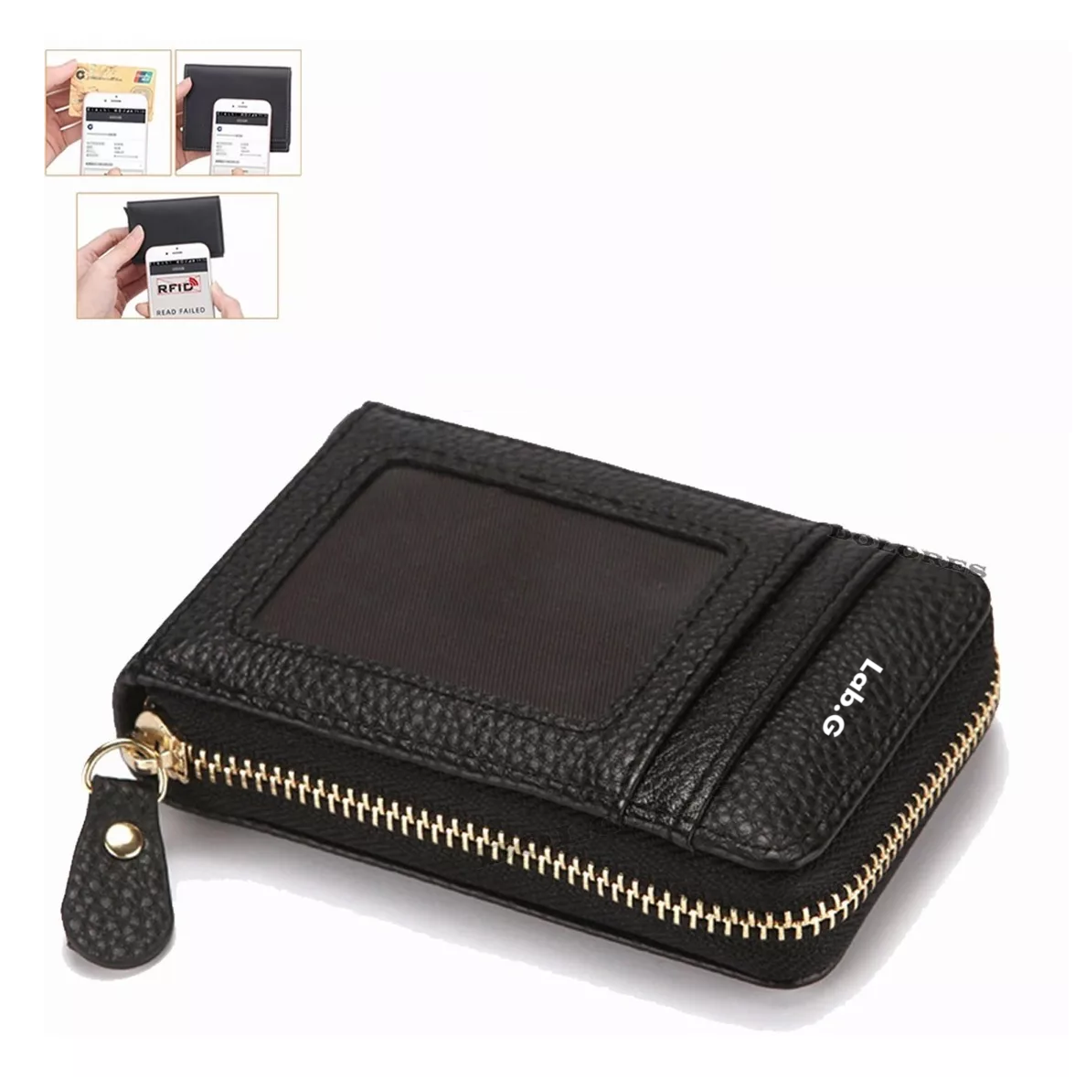 Foto 5 | Cartera Minimalista Unisex Tarjetero Protección Rfid, Negro