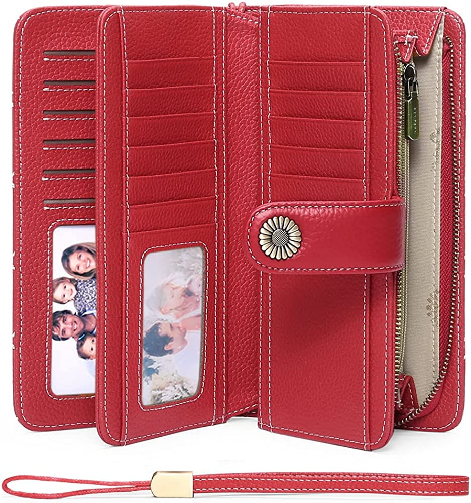 Foto 2 pulgar | Cartera Huoguo Para Mujer De Piel Con Bloqueo Rfid Y Pulsera - Venta Internacional.