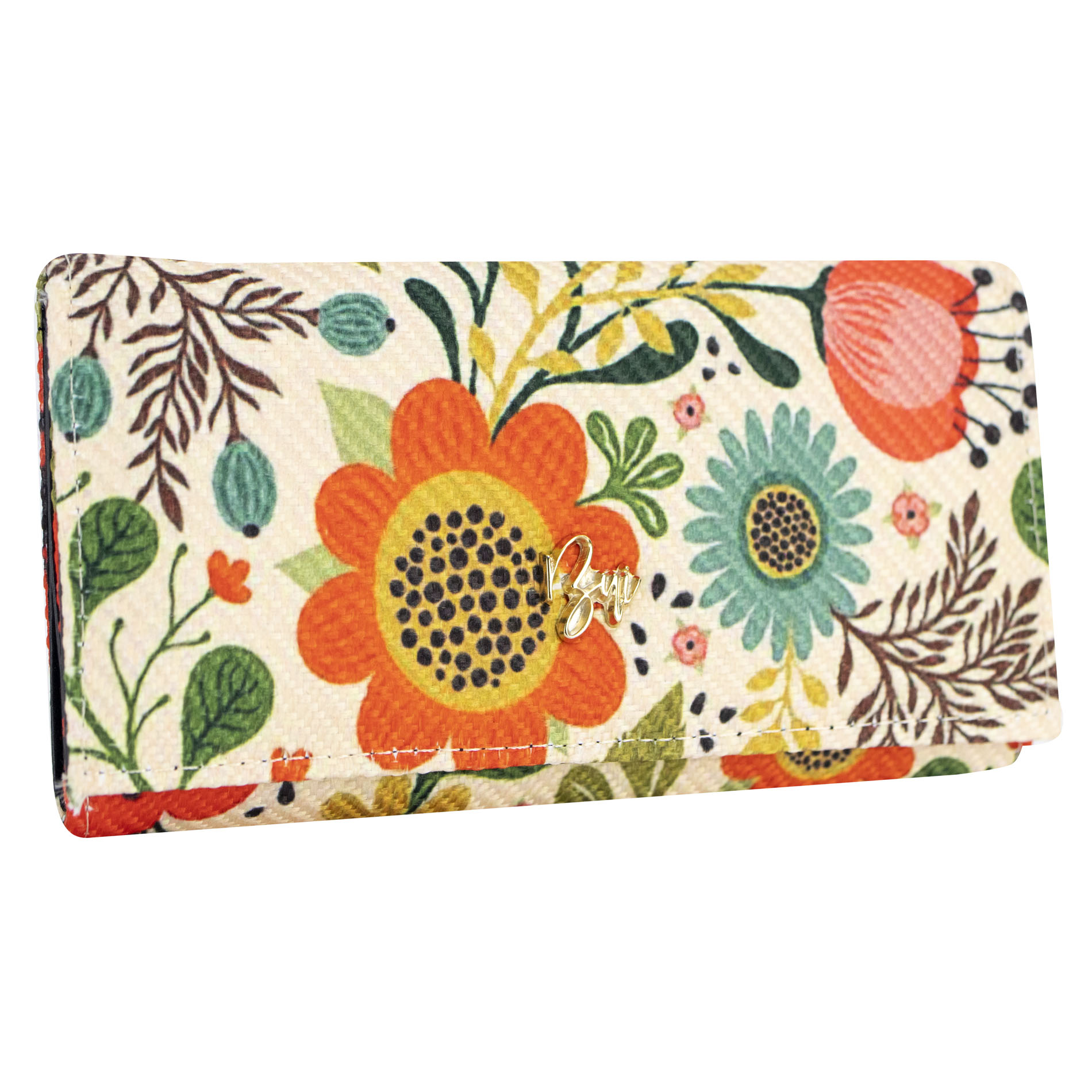 Foto 3 pulgar | Cartera Para Dama Verde Olivo Yute Floral Textil/sintetico Est.2 Nueva Imagen