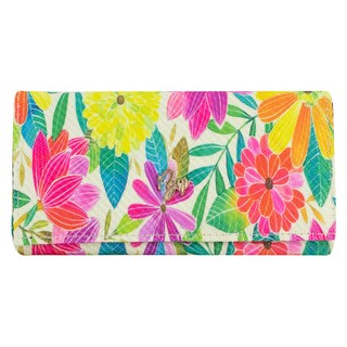 Foto 1 | Cartera Para Dama Verde Manzana Yute Floral Textil/sintetico Est.2 Nueva Imagen