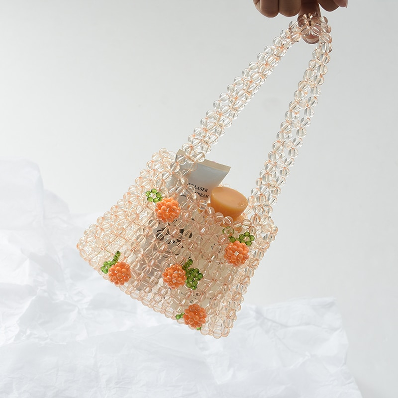 Foto 3 | Venta Internacional - Bolso Mujer Transparente Naranja Refresco Chica Tejido Cristales