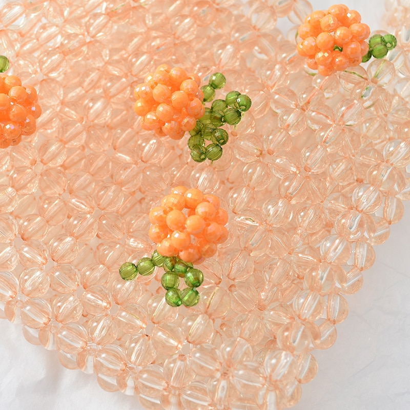 Foto 5 | Venta Internacional - Bolso Mujer Transparente Naranja Refresco Chica Tejido Cristales