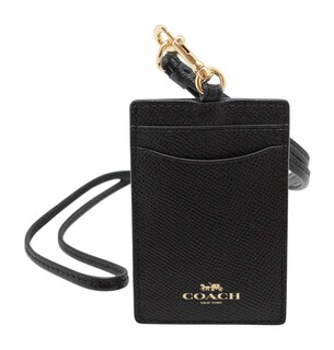Foto 1 | Llavero De Identificación Para Tarjetas De Identificación, Piel Transvertida, Color Negro Y Dorado - Venta Internacio