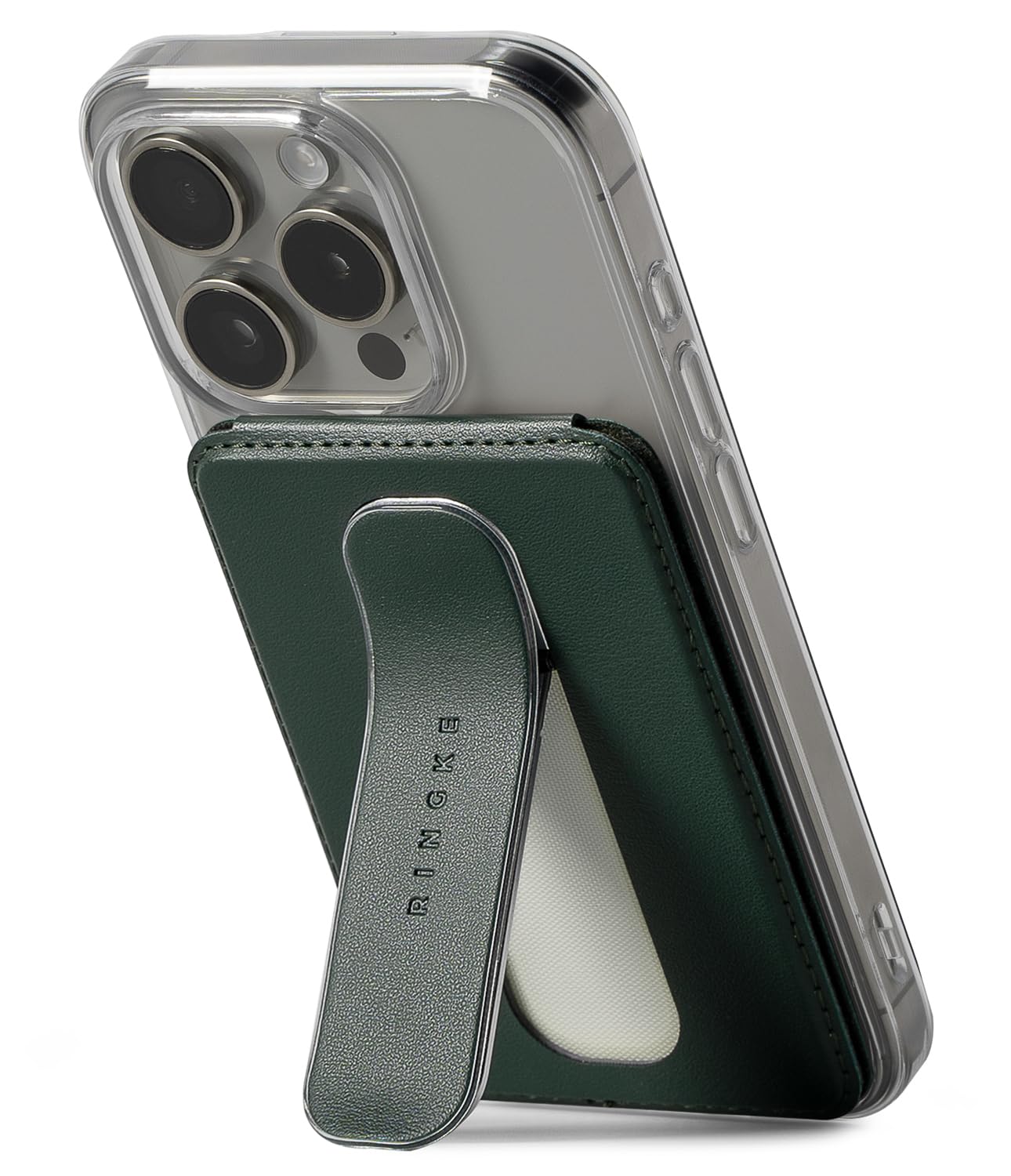 Cartera Magnética Ringke Slide Grip Para Teléfono, Color Verde Oscuro - Venta Internacional.