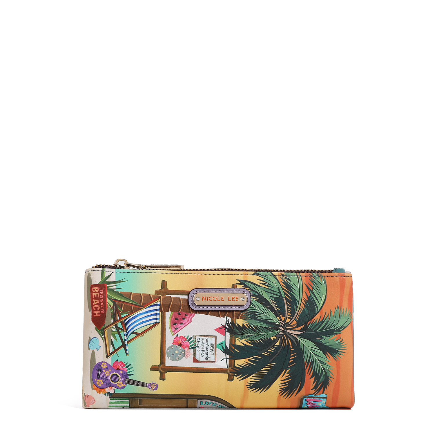 Cartera C/ Tarjetero Flexible Nicole Lee Print Sun&sand