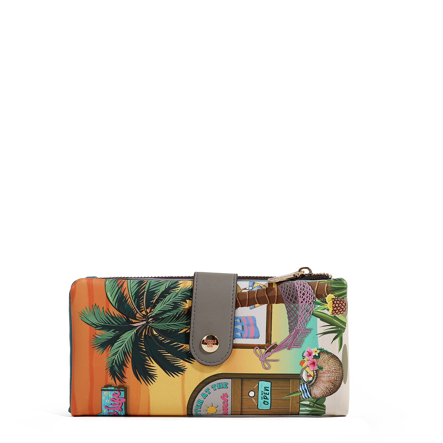 Foto 3 pulgar | Cartera C/ Tarjetero Flexible Nicole Lee Print Sun&sand