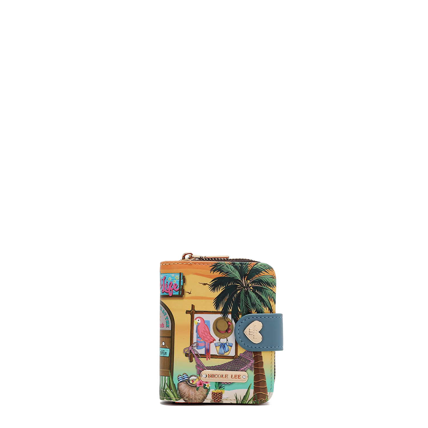 Cartera/tarjetero Nicole Lee Broche D/corazon Estampado