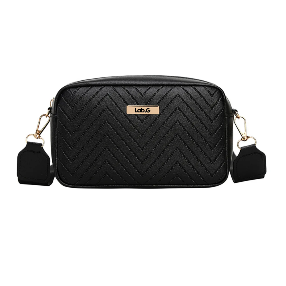 Foto 1 | Bolso De Hombro Casual Con Diseño De Ondas Para Mujer Lab.g, Negro