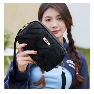 Foto 4 | Bolso De Hombro Casual Con Diseño De Ondas Para Mujer Lab.g, Negro