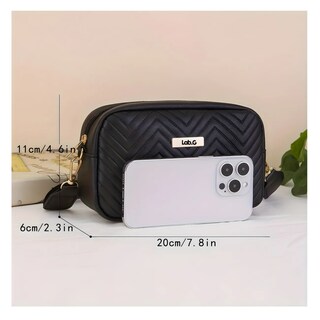 Foto 5 | Bolso De Hombro Casual Con Diseño De Ondas Para Mujer Lab.g, Negro