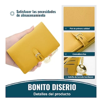 Foto 5 | Cartera Con Tarjetero Para Mujer Belug, Amarilla