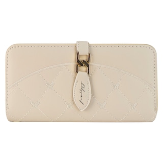 Foto 1 | Cartera Para Dama Beige Cabra Sintetico Twice Doble Cierre Nueva Imagen