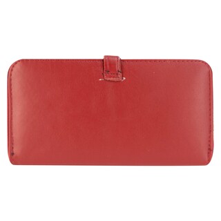 Foto 3 | Cartera Para Dama Rojo Cabra Sintetico Twice Doble Cierre Nueva Imagen
