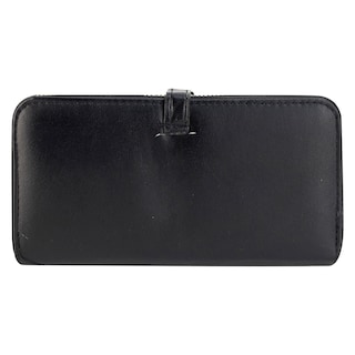 Foto 3 | Cartera Para Dama Negro Cabra Sintetico Twice Doble Cierre Nueva Imagen