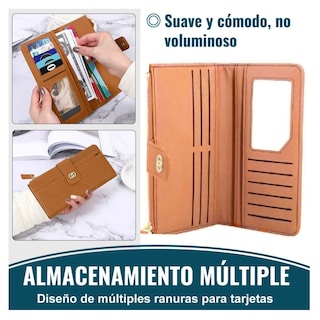 Foto 4 | Cartera Larga Lab.g Marrón para Mujer