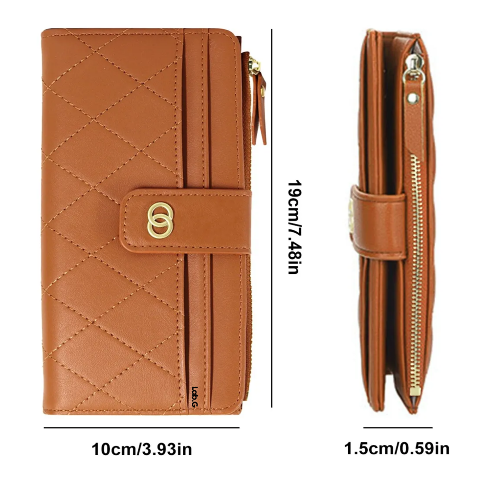 Foto 5 | Cartera Larga Lab.g Marrón para Mujer