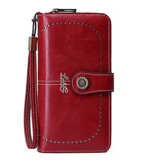 Foto 1 | Cartera Para Mujer Gran Capacidad, Billetera Con Bloqueo Rfid Lab.g Rojo