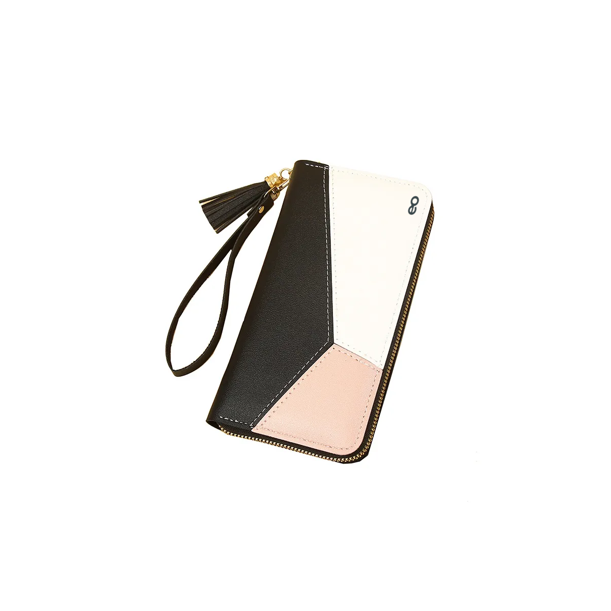 Monedero De Mujer Eo Safe Imports Esi-19391 Color Blanco Y Negro