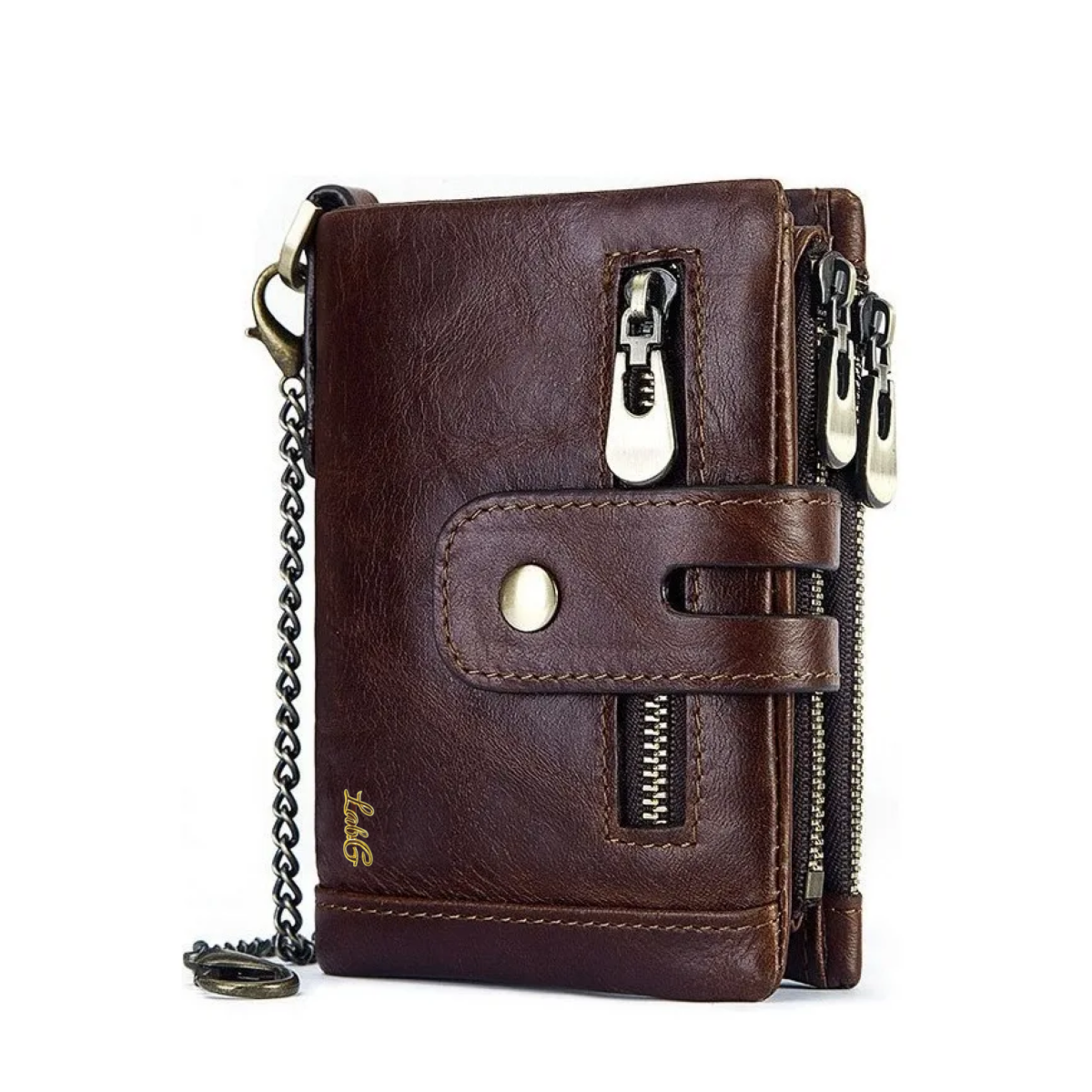 Carteras Antirrobo De Cuero Caballero Lab.g Marron