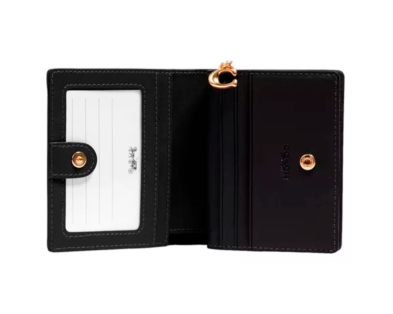 Foto 3 pulgar | Cartera Coach Snap Wallet C2862 Color Negro