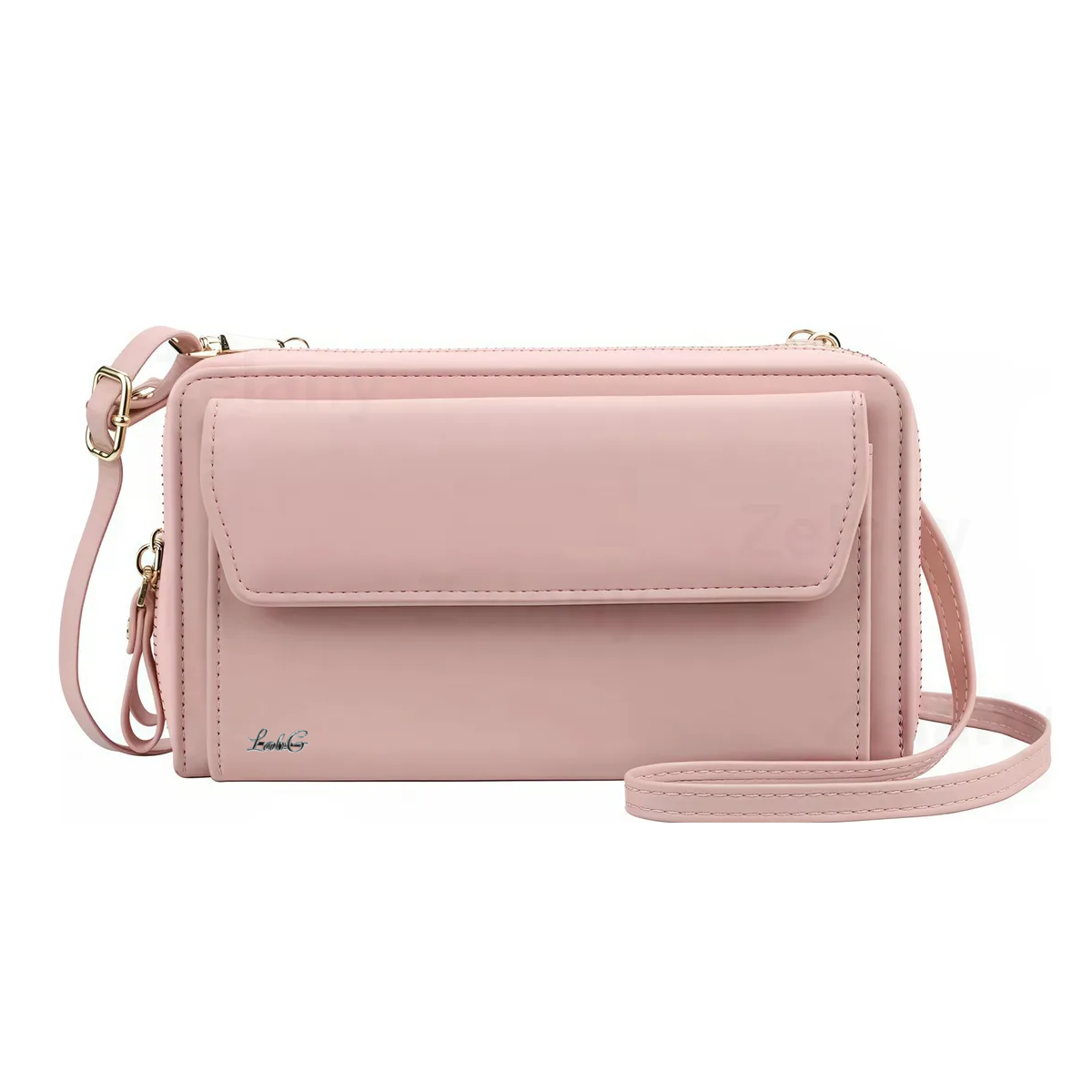 Cartera Con Correa Bolsa Gran Capacidad Lab.g Rosa