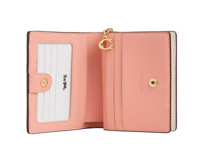 Foto 2 | Cartera Coach Snap Wallet Signature Canvas Estampado Flores Car14 Color Beige