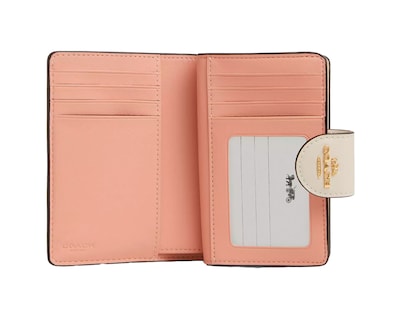Foto 2 | Cartera Coach Medium Corner Zip Wallet Signature Canvas Estampado Flores Car13 Color Beige