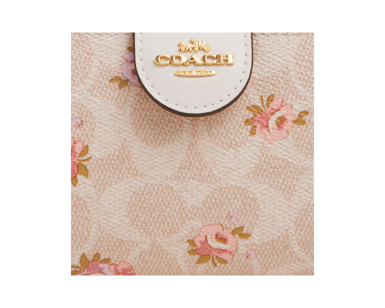 Foto 4 pulgar | Cartera Coach Medium Corner Zip Wallet Signature Canvas Estampado Flores Car13 Color Beige