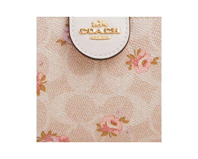 Foto 3 | Cartera Coach Medium Corner Zip Wallet Signature Canvas Estampado Flores Car13 Color Beige